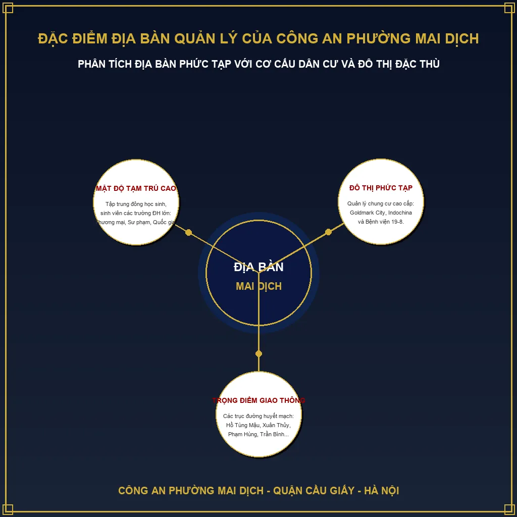 Đặc điểm địa bàn quản lý của Công an phường Mai Dịch